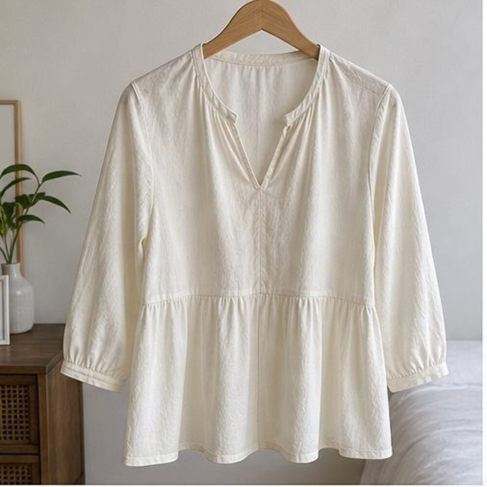 Ivory Peplum Top
